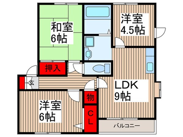 セントビラ９２Ｂの物件間取画像